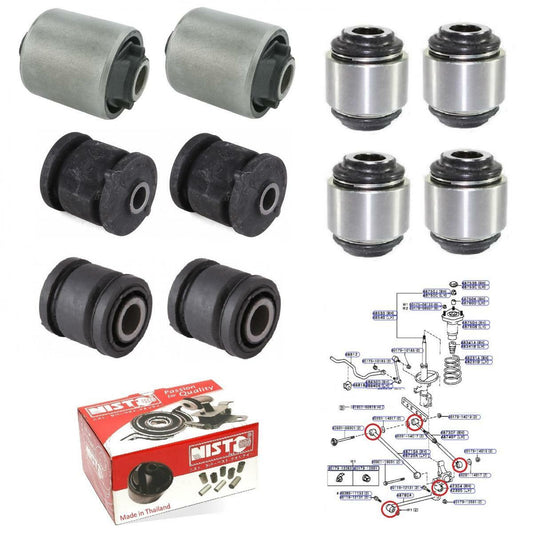 Rear Lateral Arm Track Rod Knuckle Bush Kit Fit 1998-2002 LE Toyota Camry XV20