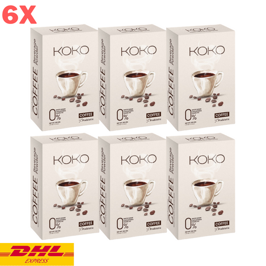 6x KOKO Coffee Instant Mix Powder Drink Prebiotic Slimming Weight Control Hunger