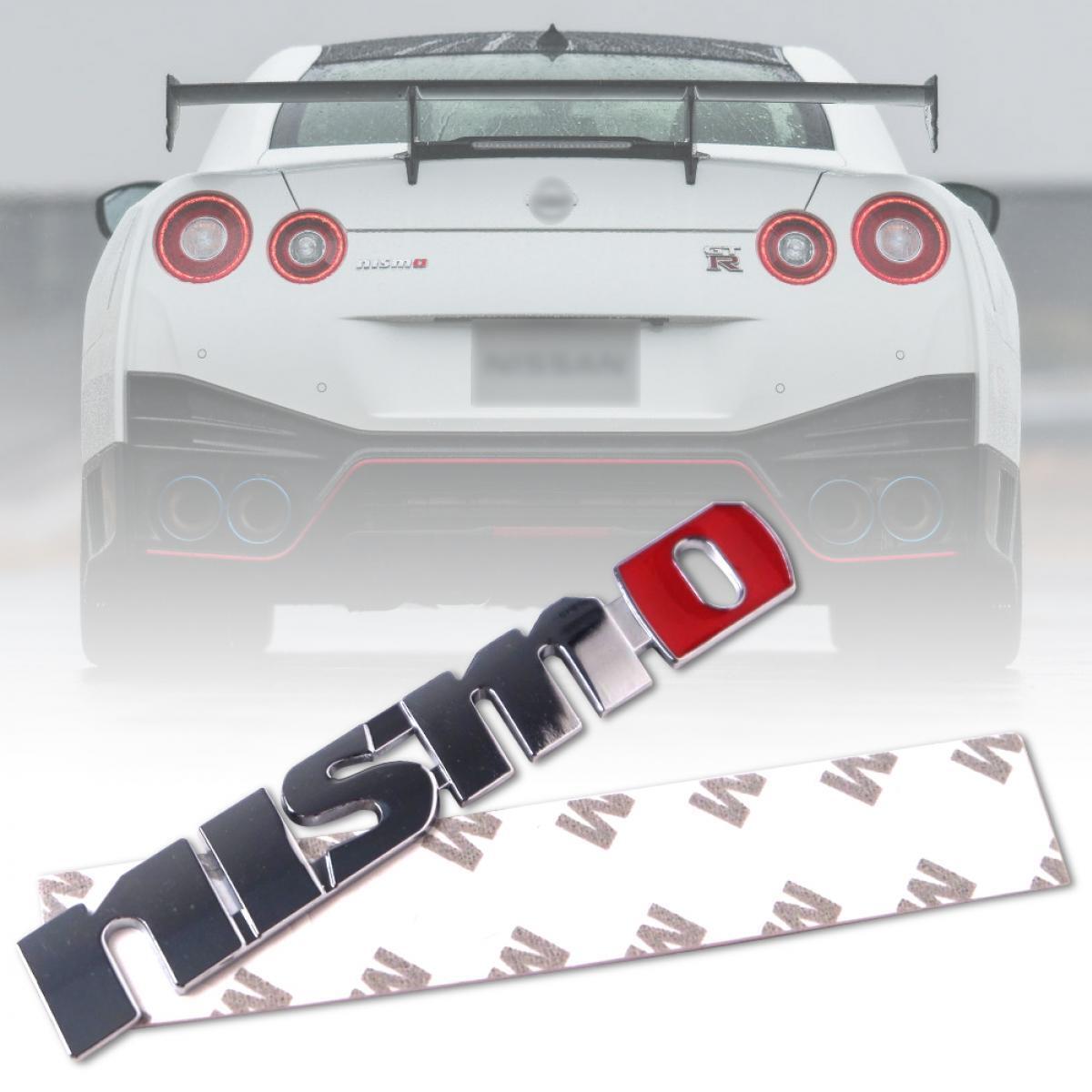 1 PC Logo Emblem Decal Badge "NISMO" Chrome Red Fit All Nissan GT-R Universal