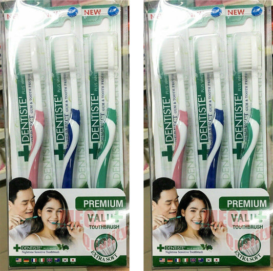 2x Dentiste Toothbrush Extra Soft Italy Big Bristles Deep Clean Oral Care Pack 3