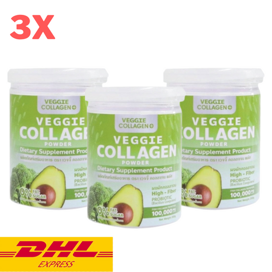 3x Veggie Collagen Powder Pre Probiotic High Fiber Anti-Aging Meal Replace 200 g