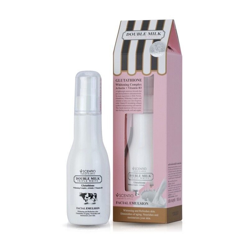 SCENTIO Double Milk Triple White Facial Emulsion Beauty Buffet Brightening 150ml