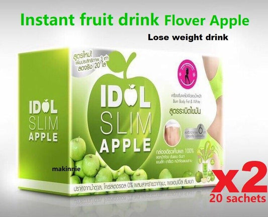 2X Slim Diet APPLE Fruit Drink Lose Weight Burn Fat Radiant Skin Bright