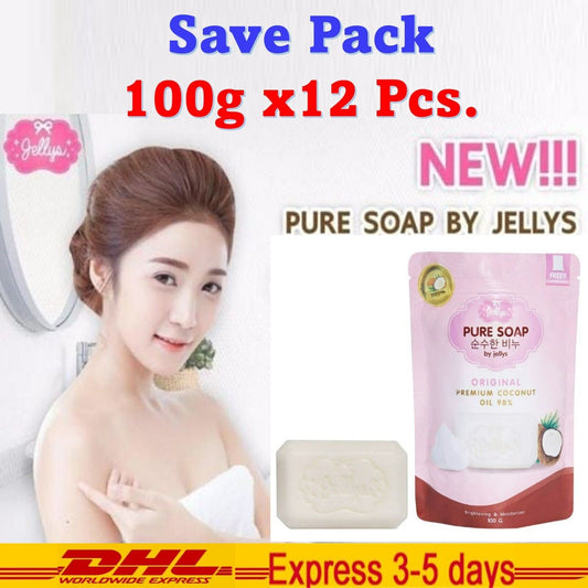12x Pure Soap Jelly Anti Body Face Aura Radiant Gluta Aging Radiance Skin