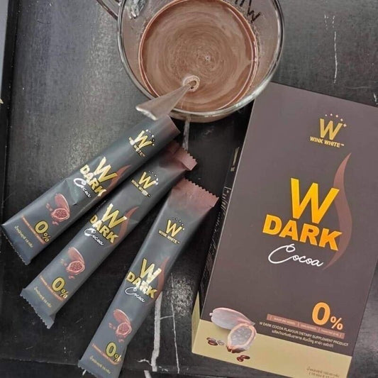 W Choco Wink White Dark Cocoa Instant Drink Weight Control Healthy 30 Sachets