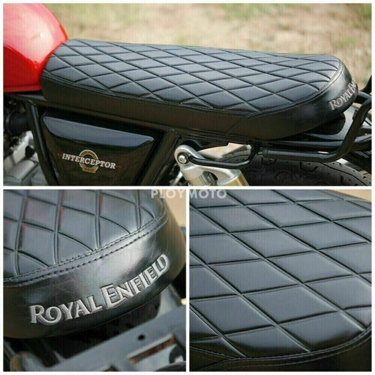ROYAL ENFIELD SEAT INTERCEPTOR 650 INT GT 650 SOFTER DIAMOND LUXURY GRADE BLACK