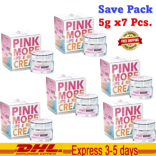 6x NEW Pink More Cream on the Lip Nipple Cream a Natural Pink 5ml