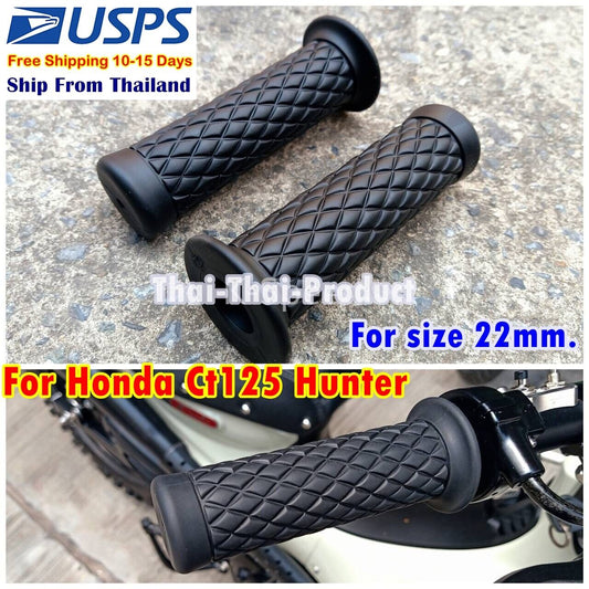 Black Hand Grip For Honda Ct125 Hunter Cub 2021 125 Trail Guard Rack New 22 mm