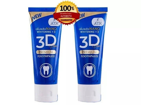 Toothpaste 3D Premium Plus White Teeth Herbal Nano Gel removes plaque 100 g.