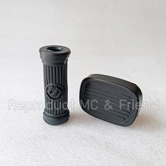 2x Rubber Brake Pedal & Kick Starter For Suzuki K10 K11 K15 K10P K11P K15P F50