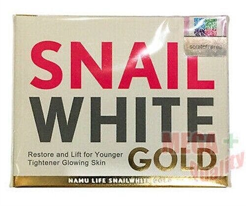 Namu Life Snail White 24K Gold 2 Whipp soap + Gold Cream50ml + Serum50ml Firm