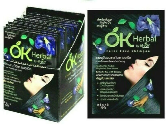 6x OK Herbal Easy White Hair Cover Shampoo Last Long Color Changed Ammonia Free