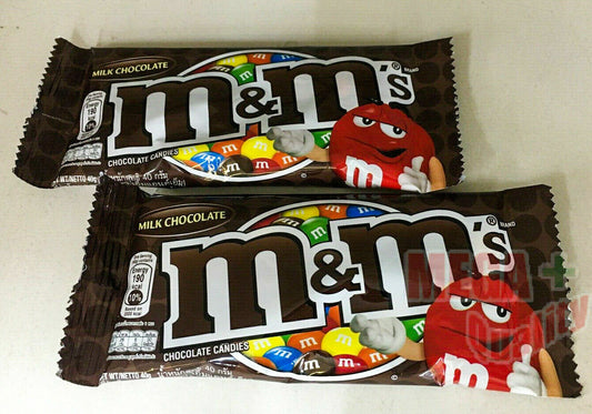 2 x M and M Milk Chocolate Candies Melt In Mouth No Melt In Hand 40g