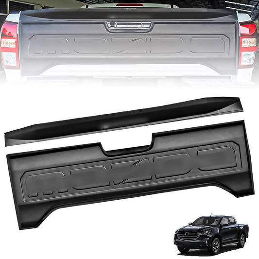 Rear Tailgate Matte Black Protector Cover Set For Mazda BT-50 2021-2022