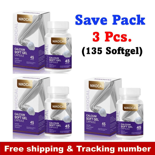 3x Nikocal Calcium Liquid Softgel Vitamin Supplement Increase Height Nourish Bon