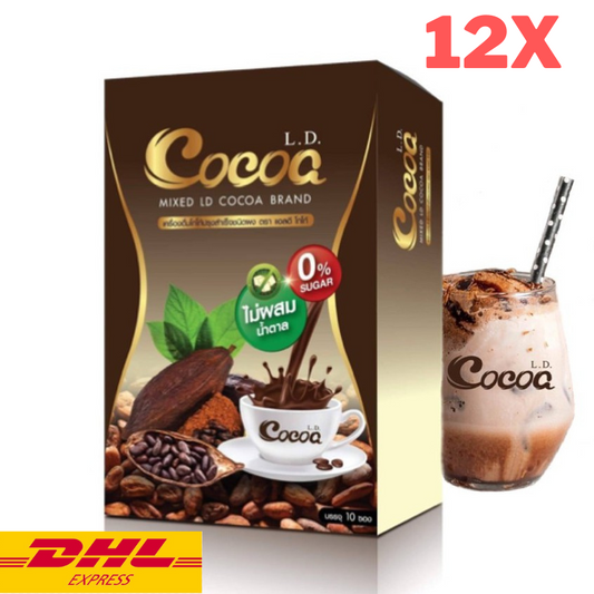12x LD Cocoa Instant Powder Drink Diet Weight Control Slim No Fat & Sugar