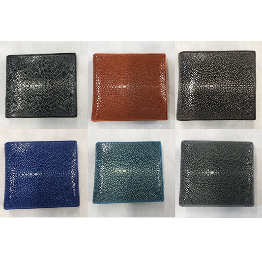 Color Genuine Stingray Wallet Skin Leather Bifold Purses Fashion Men Accessories