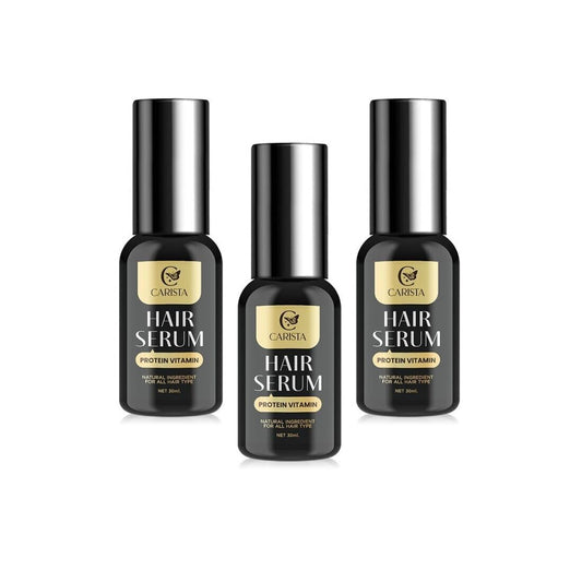 3x Carista Hair Serum Protein Vitamin Nourish Dry Damage Hair Growth 30 ml