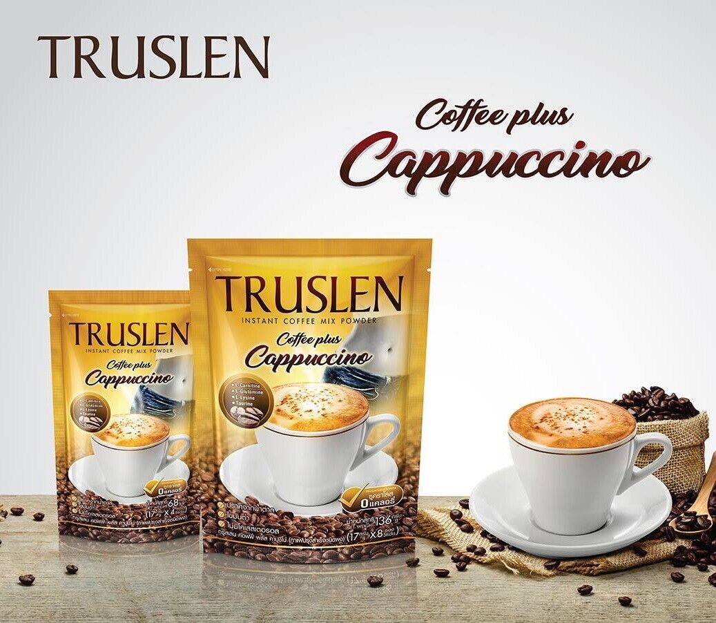 12x Truslen Cappuccino Coffee fragrant, mellow low fat no cholesterol slimming