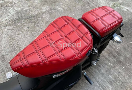 2X Driver passenger cushion seat red leather honda super cub c125 2019-2022
