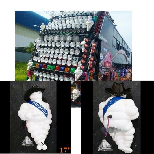 Michelin Man Doll 17 inchs Light Figure bibendum Advertise Tire Collectibles Hat