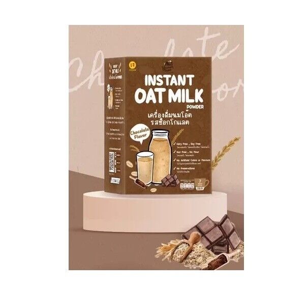 Instant Oat milk powder drink Chocolate flavor Vegan Halal Vegetarian 21 sachets