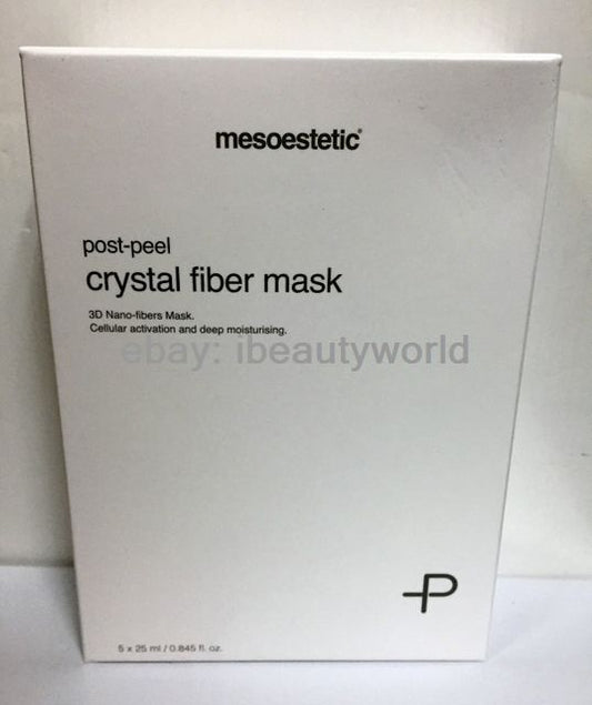 Mesoestetic Post-peel Crystal Fiber Mask Box of 5pcs New in Box #ibea