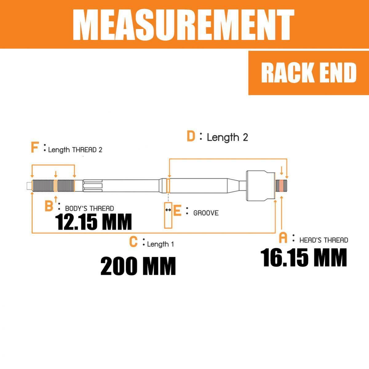 2x Steering Rack End For Chevrolet AVEO 2006 2007 2008 2010-2014 Sedan