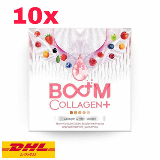 10x New BOOM Collagen Tri-Di Peptide Anti-Aging Bright Beautiful Skin Younger
