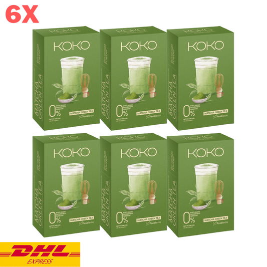 6x KOKO Matcha Green Tea Instant Mix Powder Drink Prebiotic Weight Control Slim
