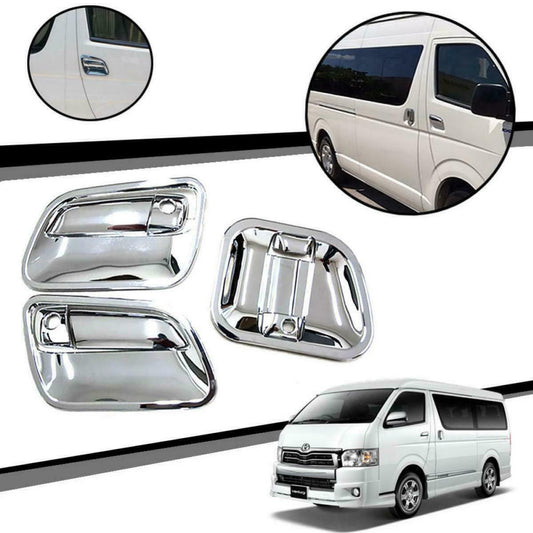 Cover Doors Handle Chrome Trim Complete Set Fit Toyota Hiace Commuter Van 05-18