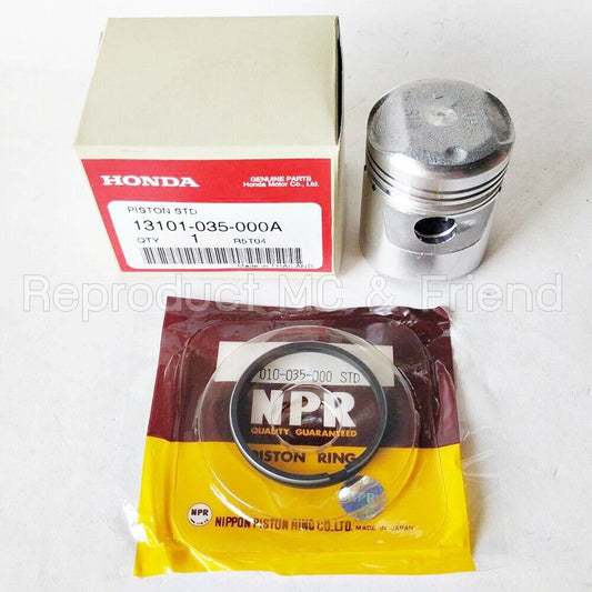 Piston + Ring Set Size STD (Diameter : 44mm ) New Fits Honda C65 C65M S65