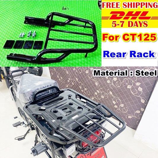L19 Rear Rack For Honda CT125 Ct 125 Black Luggage Trail Hunter 125 Cub Carrier