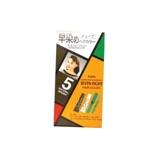 PAON Seven-Eight Hair Color Covers Gray Hair 5 Natural Brown 40 ml