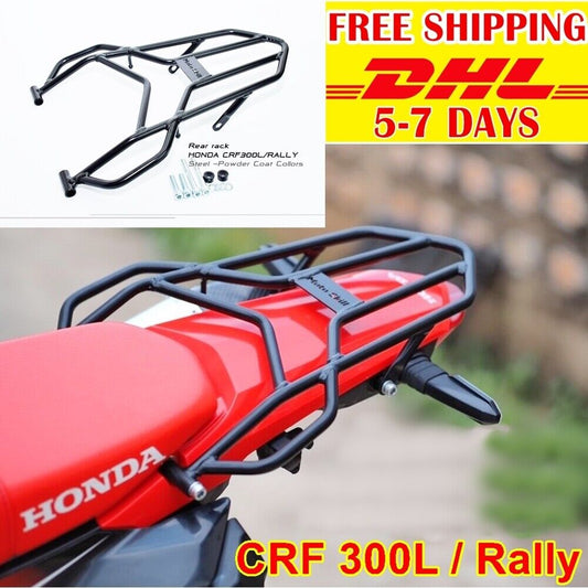 Rear Rack Cargo Luggage For Honda CRF300L Rally 2021 Black Color