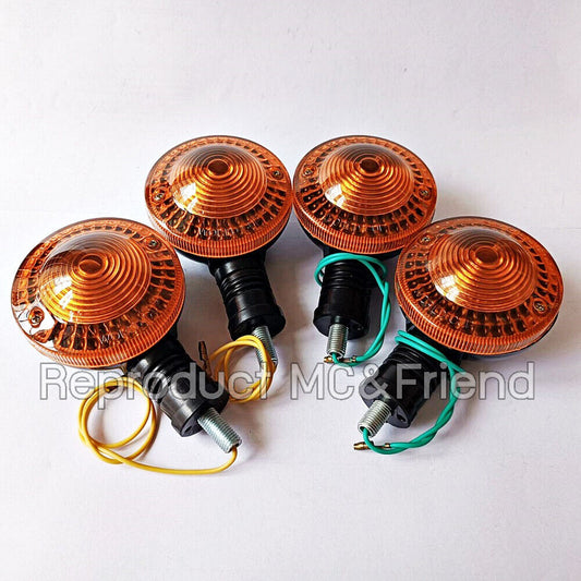 Set 4pcs : Yamaha DT100 DT100X MX100 Front & Rear Winker Signal Lamp 6V.