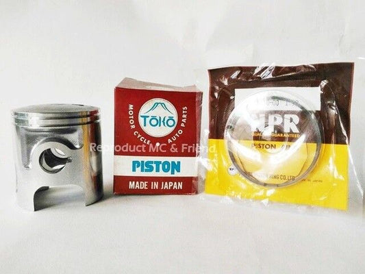 Piston & Rings Set OS 1.50 (Dia = 57.50mm.) Japan For Yamaha DT125 (1978-1981)
