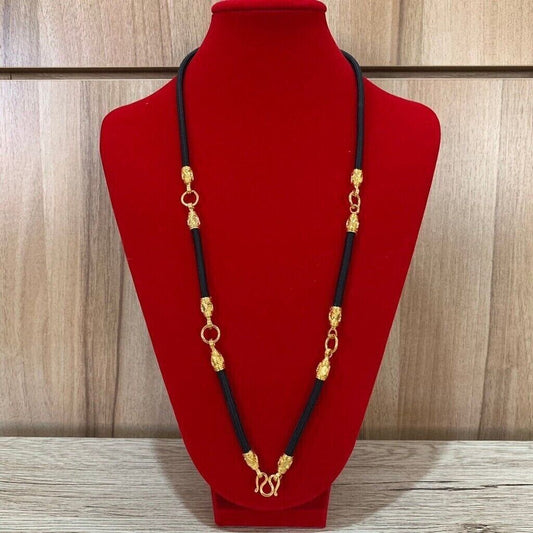 Necklace Rope Gold Plated for Hanging 5 Pendant Thai Buddha Amulet 26"inch