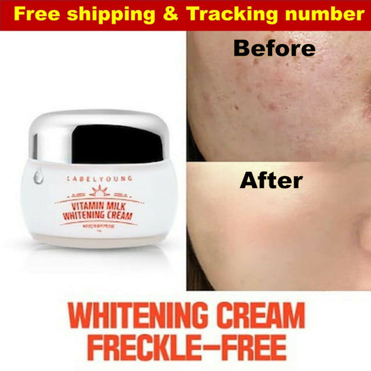 Label Young Fresh face Serum Vitamin Milk Dark spots Smooth Aura skin 55 g