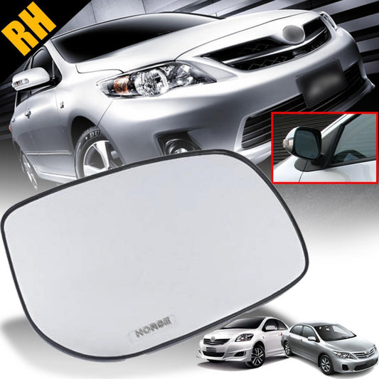 RH Side Wing Mirror Glass Lens Right For 07-13 Toyota Corolla Camry Yaris Sedan
