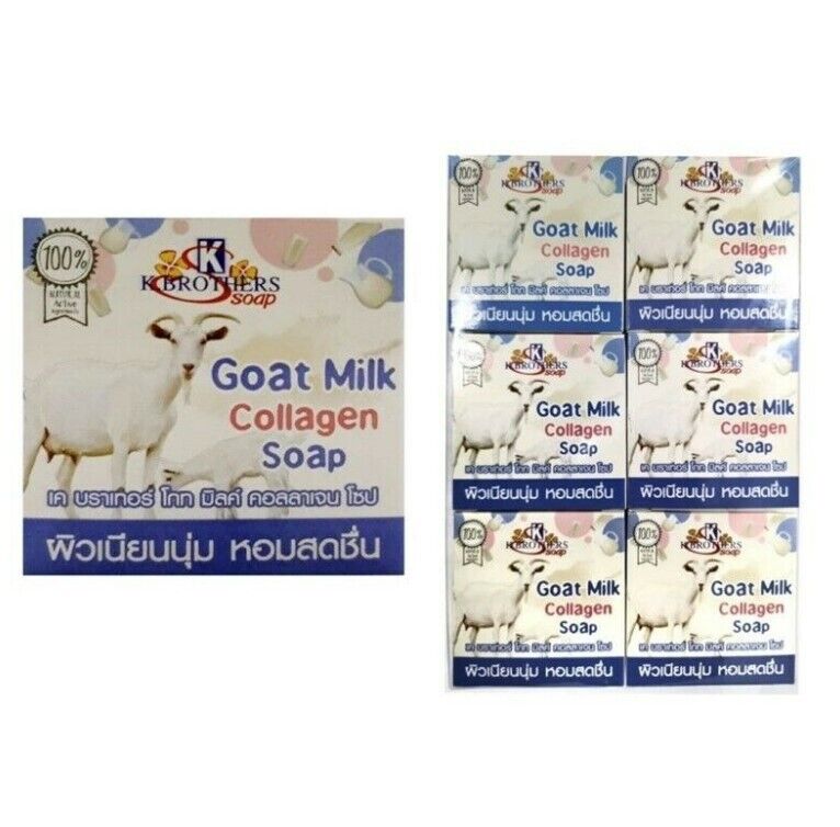 12x Goat Milk Collagen Soap K. Brother Clear Moisturizer Sport Exercise Suitable
