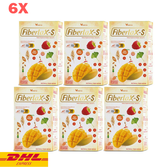 6x Fiberlax-S Verena Mango Flavour Fiber Drink Detox Natural Low Calorie Healthy