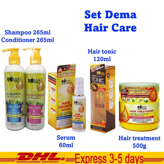 SET DEMA Shampoo Conditioner Tonic Serum Treatment Strengthening Hair Growth