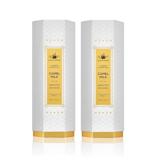 2X Luxe Camel Milk foam mousse Pores tighten Soft moisturized skin not dry tight