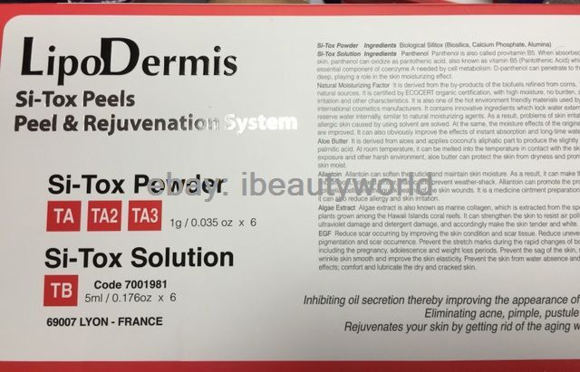 France Lipodermis Si-Tox Peels Rejuvenation System (TA2) 6 Sets Free Ship #ibea