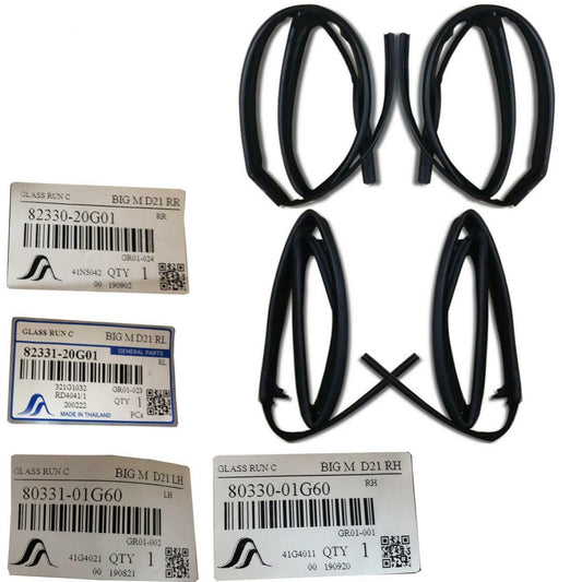 Set Door Glass Run Channel Seal For Nissan D21 Hardbody Pickup 86-97