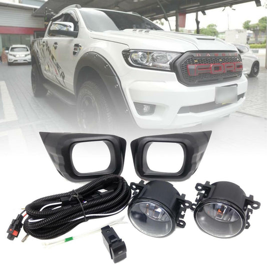 Clear Fog Lamp Spot Light Set Kit For Ford Ranger XLT XLS Pickup 2018-2019