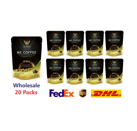 20x We Coffee Cappuccino Arabica Mixed Powder 23 natural extracts Instant Drink