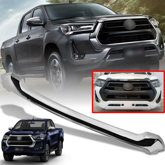 Line Bonnet Hood Trim Chrome For Toyota Hilux Revo Pickup UTE GUN122 2020 2021