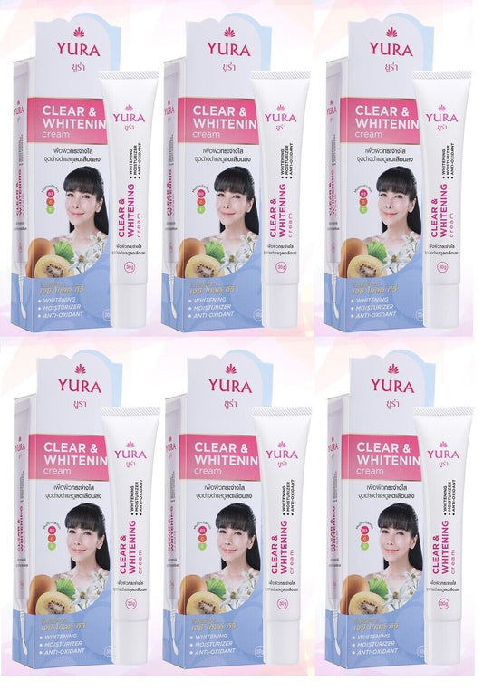 6X Yura Cream Clear & Whitening Skin Care Cogon grass roots extract Antioxidant